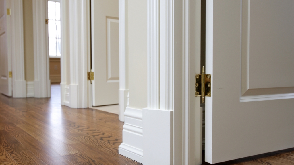 Interior trim baseboards painting