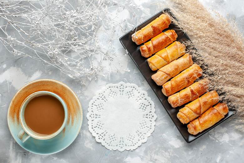 traditional Greek dessert with coffee