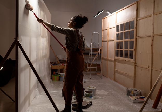 woman basement painting Northbrook
